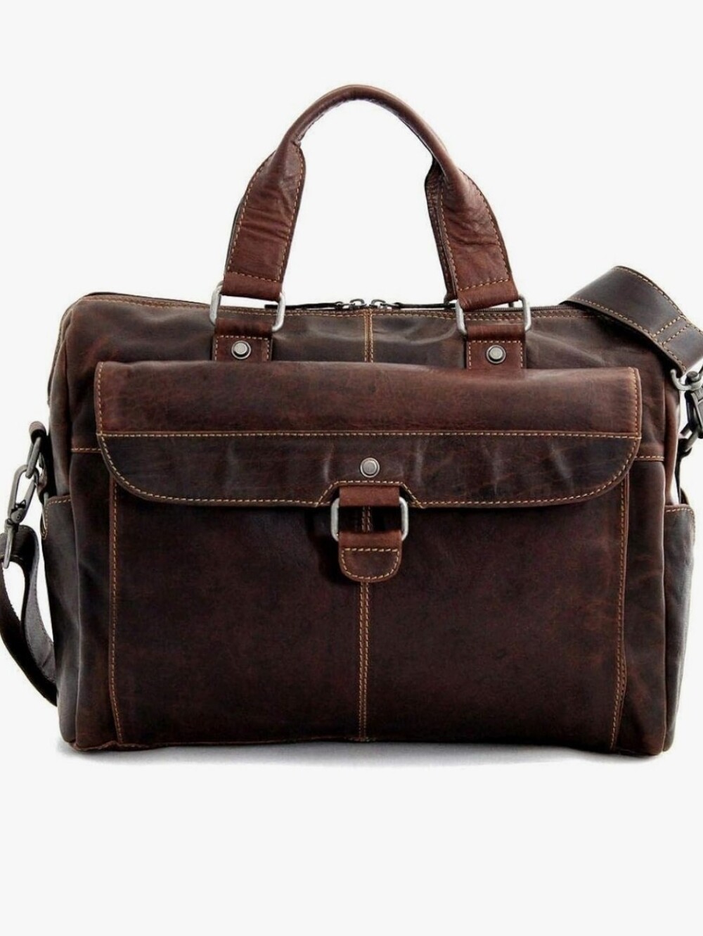 Jack George’s Voyager leather briefcase with magnetic closure New Nwt